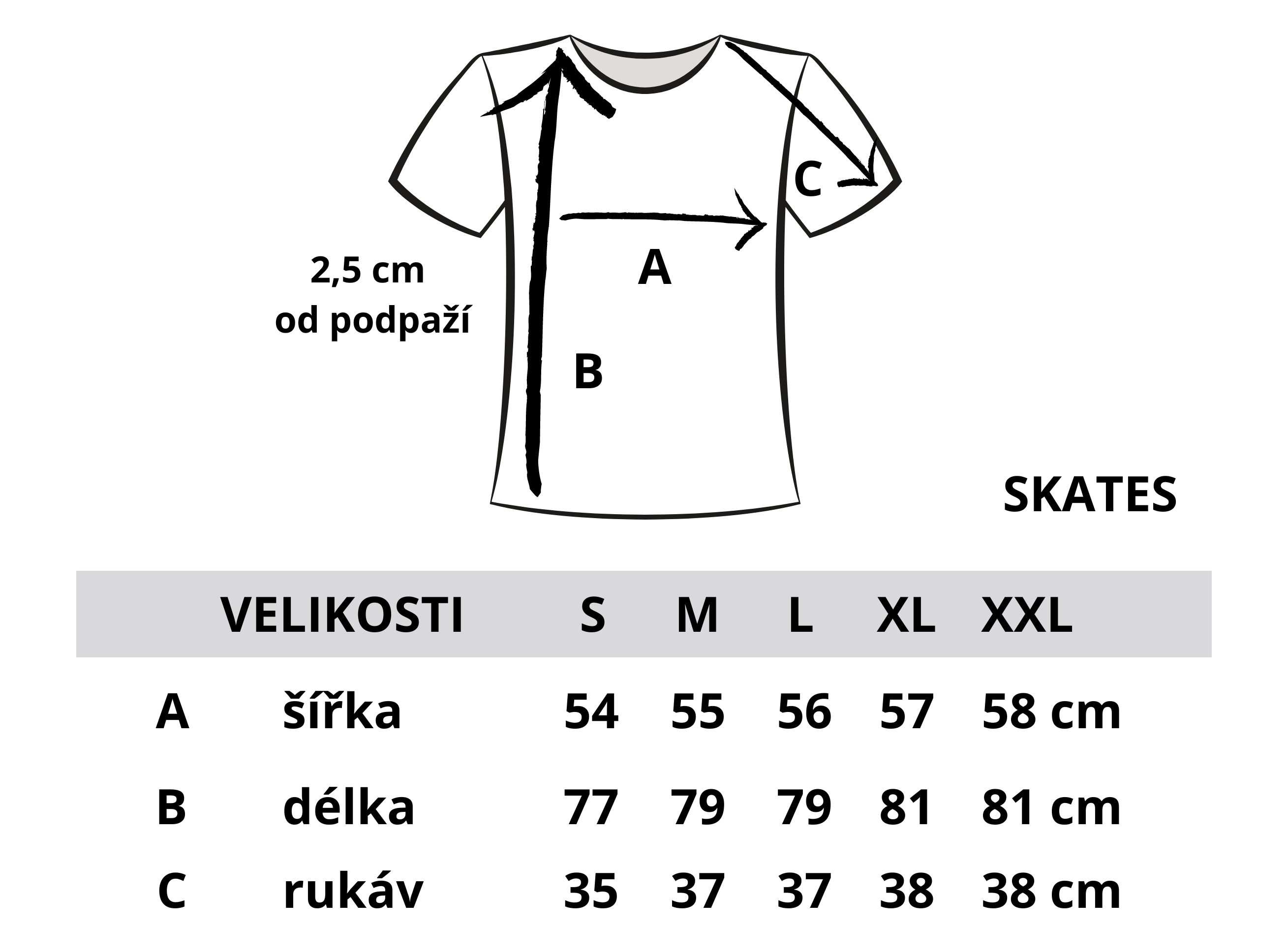 tričko Skates